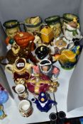 A COLLECTION OF NOVELTY TEA POTS AND CHARACTER JUGS, etc, including Wade 'The Genie Teapot', Tony