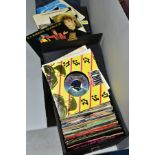 THREE CASES CONTAINING OVER ONE HUNDRED AND FIFTY 7'' SINGLES AND EP'S including The Rolling Stones,