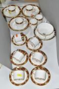 ROYAL CROWN DERBY CLOISONNE PATTERN COFFEE CUPS AND SAUCERS AND OTHER CERAMICS, comprising eleven