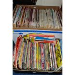 A BOX CONTAINING APPROXIMATELY ONE HUNDRED AND THIRTY MOTOR CYCLE AND MOTOR CAR MAGAZINES, including