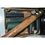 A VICTORIAN DOLLOND LONDON DAY OR NIGHT SINGLE DRAW TELESCOPE, worn leather case, incomplete,