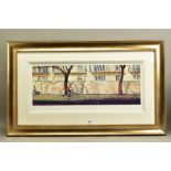 ROLF HARRIS (AUSTRALIAN 1930) 'CYCLIST, BAYSWATER ROAD', a limited edition print, 116/195, signed to