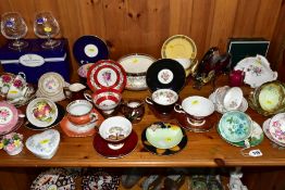 CERAMICS AND GLASS, to include cups and saucers by Royal Albert, Royal Sutherland, Paragon, Adderly,
