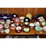 CERAMICS AND GLASS, to include cups and saucers by Royal Albert, Royal Sutherland, Paragon, Adderly,
