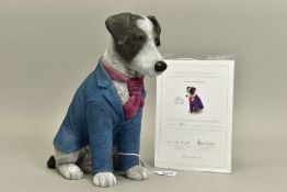 DOUG HYDE (BRITISH 1972) 'SUITED AND BOOTED', a limited edition sculpture of a dog, 175/595,