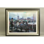CHRISTIAN HOOK (BRITISH 1971) 'EMBANKMENT', a limited edition print of a London cityscape, 19/195,
