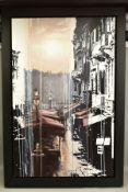 KRIS HARDY (BRITISH 1978) 'VENICE SUNRISE', a Venetian cityscape, signed bottom right, oil on