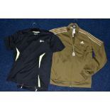 ADDIDAS TRAOLI TRACKSUIT TOP, sized medium, unworn with tags, together with MI-FIT exercise t-