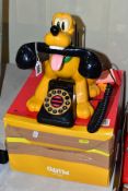 A BOXED MYBELL DISNEY'S PLUTO TALKING ANIMATED TELEPHONE, model 805, appears complete with