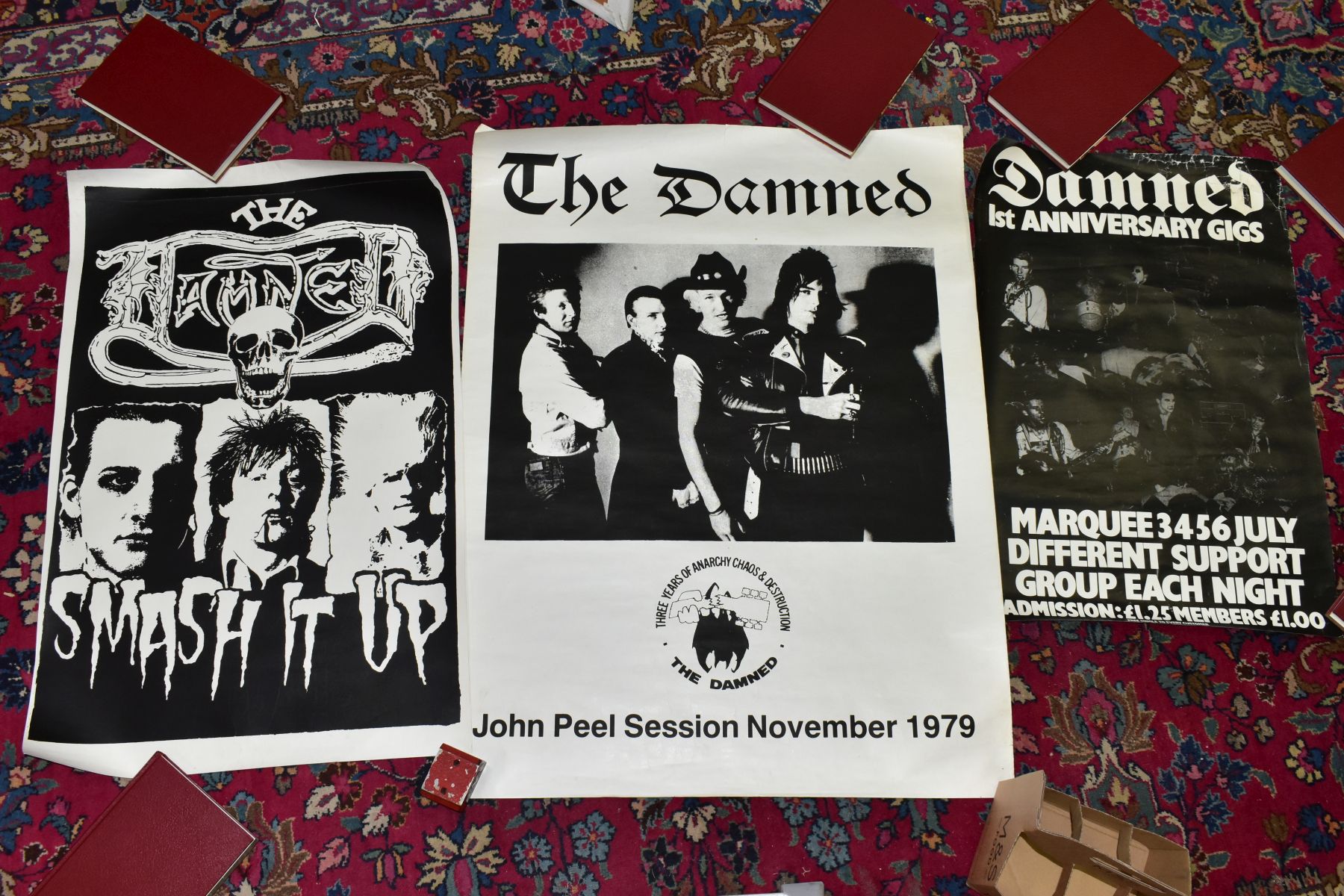 MUSIC POSTERS, 'THE DAMNED' comprising first anniversary gigs, Marquee 3 4 5 6 July, different