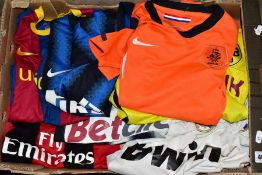 CONTINENTAL FOOTBALL SHIRTS - boys aged 12-13 years, comprising Barcelona, Inter Milan, A.C.Milan,