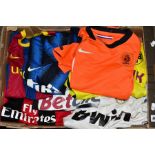 CONTINENTAL FOOTBALL SHIRTS - boys aged 12-13 years, comprising Barcelona, Inter Milan, A.C.Milan,