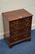 A SMALL EARLY TO MID 20TH CENTURY MAHOGANY CHEST OF TWO OVER THREE GRADUATING DRAWERS, width 51cm