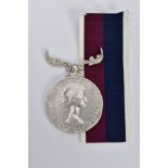 AN ELIZABETH II MEDAL WITH RIBBON, round medal 'For Long Service and Good Conduct', awarded to '