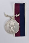 AN ELIZABETH II MEDAL WITH RIBBON, round medal 'For Long Service and Good Conduct', awarded to '