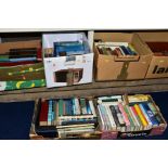 SIX BOXES OF ASSORTED BOOKS, to include twenty two volumes of Nevil Shute novels by Heron Books,