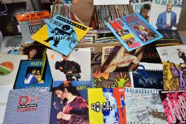 A BOX CONTAINING APPROXIMATELY TWO HUNDRED 7'' SINGLES FROM THE 70'S, 80'S AND 90'S, including The