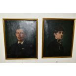 HEAD AND SHOULDERS PORTRAIT OF A VICTORIAN/EDWARDIAN GENTLEMAN, no visible signature, oil on