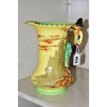 A BURLEIGH WARE PIED PIPER OF HAMLYN JUG, moulded and hand painted, no. 4983, printed and painted