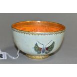 A WEDGWOOD LUSTRE BUTTERFLY BOWL WITH RAISED CIRCULAR FOOT, height approximately 6cm Z4832 backstamp