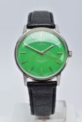 A GENTS OMEGA SEAMASTER 600 WRISTWATCH, circa 1966, circular green dial signed 'Omega Seamaster 600'