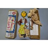 A BOXED PELHAM 'TELEVISIONS MR TURNIP' PUPPET, playworn condition, some damage paint loss and wear