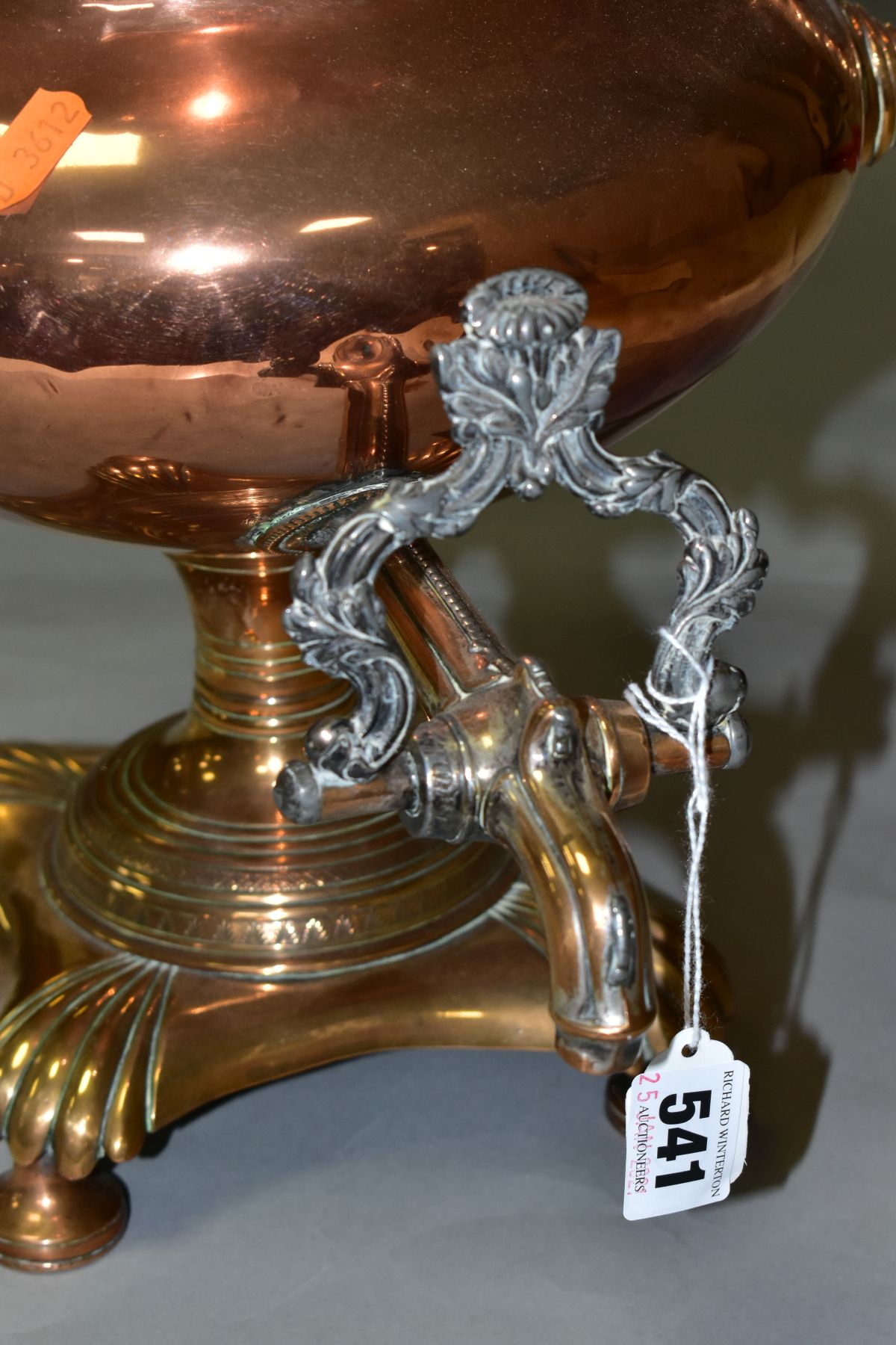 A VICTORIAN COPPER URN SAMOVAR, the circular pull off cover with fluted and gadrooned decoration, - Image 2 of 7