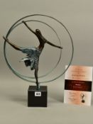 JENNINE PARKER (BRITISH CONTEMPORARY) 'ELEVATION' a limited edition bronze sculpture of a dancer