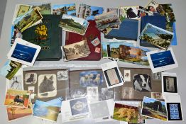 POSTCARDS, OVER 800 POSTCARDS IN FOUR ALBUMS AND LOOSE, to include approximately 130 National Postal