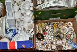 THREE BOXES OF CERAMICS etc, to include Bakewell Classic tea wares, Dudson Fine China dinner