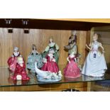 FIGURINES, comprising Royal Doulton Gift of Love HN3427, Fair Lady HN2193, Lavinia HN1955, Goody Two