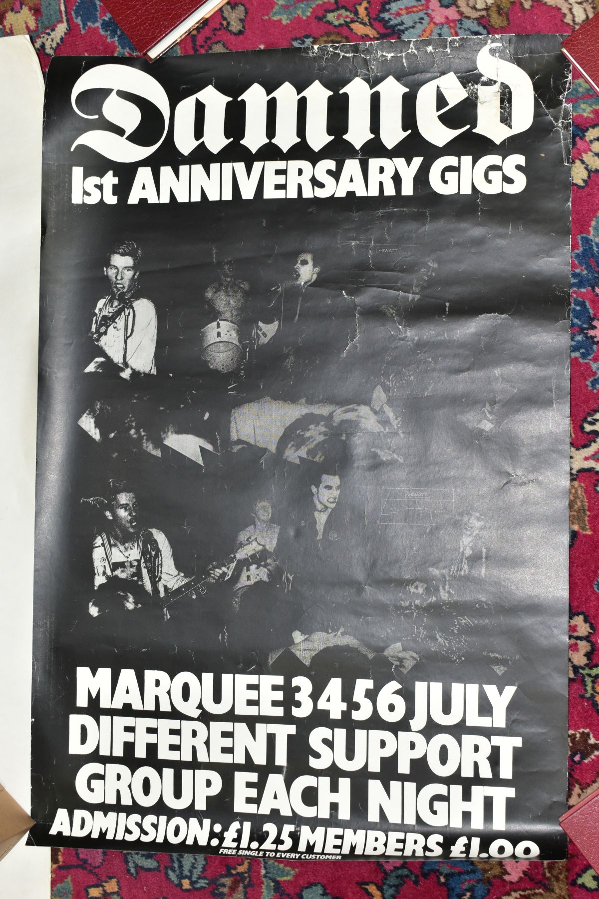 MUSIC POSTERS, 'THE DAMNED' comprising first anniversary gigs, Marquee 3 4 5 6 July, different - Image 6 of 7