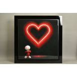 DOUG HYDE (BRITISH 1972), 'THE MESSAGE OF LOVE', a limited edition print of a neon heart 73/150,