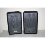 A PAIR OF PROSOUND PS10 V2TRAPEZOIDAL PA SPEAKERS with 1x10 inch speaker and horn 300watt program
