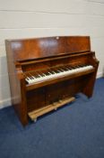 AN EARLY 20TH CENTURY ART DECO BENTLEY WALNUT OVERSTRUNG UPRIGHT PIANO, width 139cm (in need of