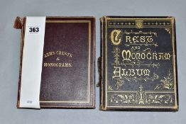 ARMS, CRESTS AND MONOGRAMS/SEALS, two albums containing over two thousand pasted in examples (2)