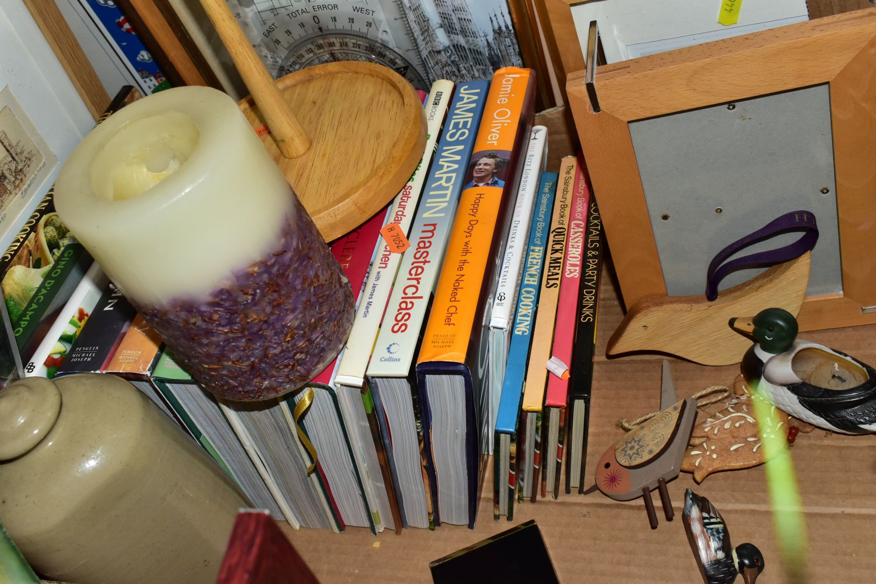 LOOSE PRINTS, BOX OF SEASHELLS, A BOX OF COOKERY BOOKS, ETC, including a modern Danish Scan-Globe - Image 10 of 10