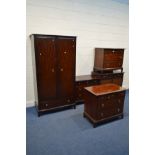 THREE MATCHING STAG MINSTREL CHEST OF THREE OVER TWO DRAWERS, width 82cm x depth 47cm x height 72cm,