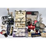 A LARGE ASSORTED MISCELLANEOUS COLLECTION, to include various jewellery boxes with assorted