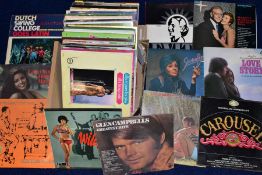 A BOX OF LPS INCLUDING MUSICALS, EASY LISTENING, ETC, artists include Bing Crosby, Ella