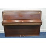 WELMAR (c1976) A MAHOGANY OVERSTRUNG UPRIGHT PAINO, underdamped action, serial number 76334, width