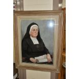 DAWN COOKSON RBSA (1925-2005), 'THE REV MOTHER GENERAL, ST PAULS CONVENT', a half length seated