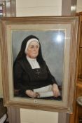 DAWN COOKSON RBSA (1925-2005), 'THE REV MOTHER GENERAL, ST PAULS CONVENT', a half length seated