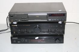 THREE COMPONANT HI FI SEPERATES comprising a Technics SL-PG490 CD player (PAT pass but shows F26), a