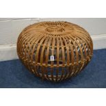 FRANCO ALBINI, a wicker lobster pot stool, diameter 62cm x height 40cm (sd)