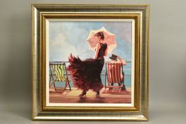 MARK SPAIN (BRITISH CONTEMPORARY) 'DANCING ON THE DECK' an artist proof print 1/20, a female