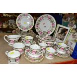 ROYAL WORCESTER 'ROYAL GARDEN' PART DINNER SERVICE, comprising six of each dinner plate, side