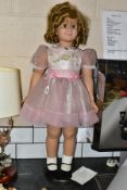 AN UNBOXED DANBURY MINT SHIRLEY TEMPLE PLAYPAL DOLL, complete with Certificate of Authenticity (No