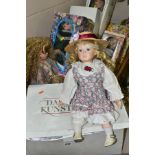A QUANTITY OF BOXED AND UNBOXED COLLECTORS DOLLS, mainly from the Knightsbridge Collection and the