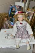 A QUANTITY OF BOXED AND UNBOXED COLLECTORS DOLLS, mainly from the Knightsbridge Collection and the